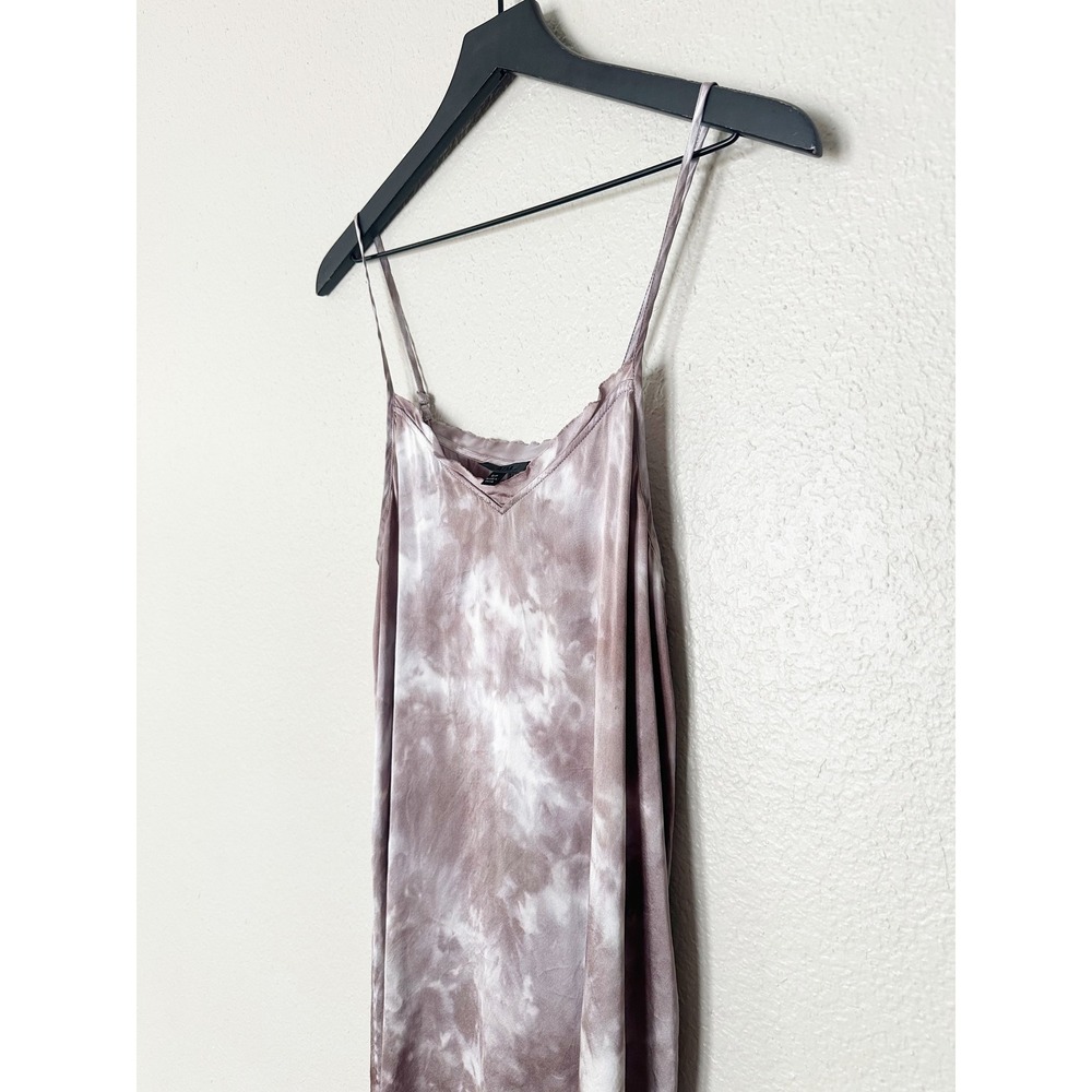 ATM Anthony Thomas Melillo 100% Silk Tie Dye Slip Mini Dress Mushroom Size S - Picture 4 of 8
